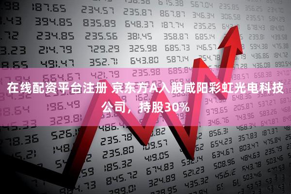 在线配资平台注册 京东方A入股咸阳彩虹光电科技公司，持股30%