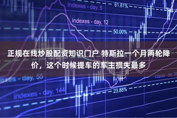 正规在线炒股配资知识门户 特斯拉一个月两轮降价，这个时候提车的车主损失最多